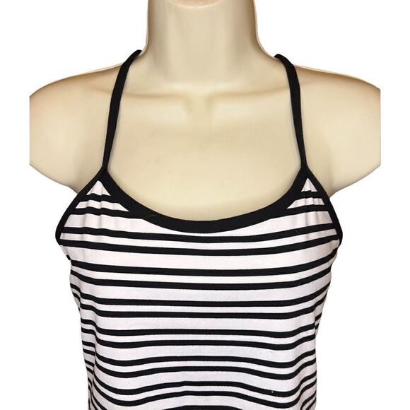 Lululemon Twin Stripe Black & white Power Y Tank Size 6 - Picture 3 of 6